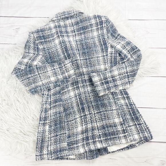 Zara Women's Casual Plaid Double-Breasted Texture Suit‎ Jacket Size M - Picture 8 of 8